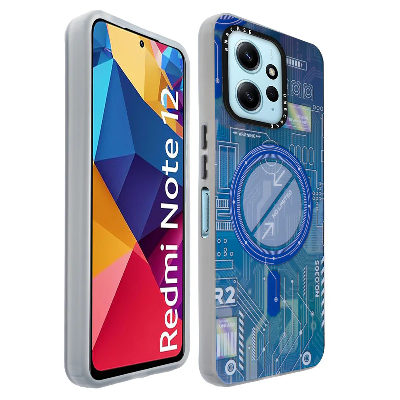 Rainbow Circuit Print Hard Case For Redmi Note 12 4G - Image 36