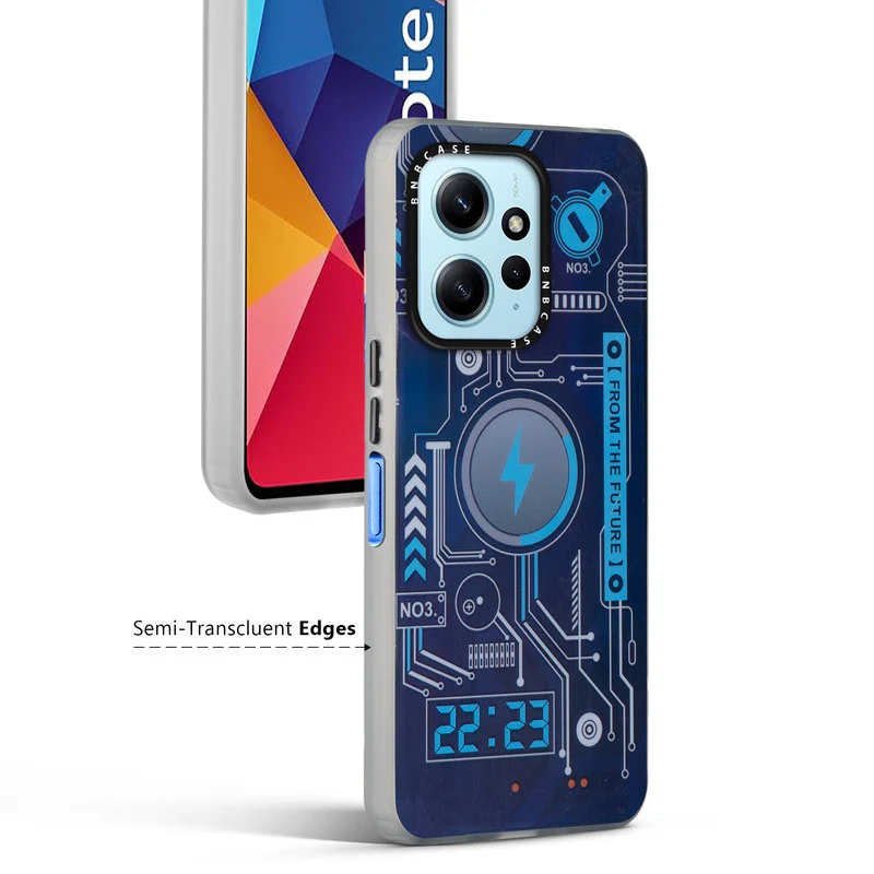 Rainbow Circuit Print Hard Case For Redmi Note 12 4G - Image 6
