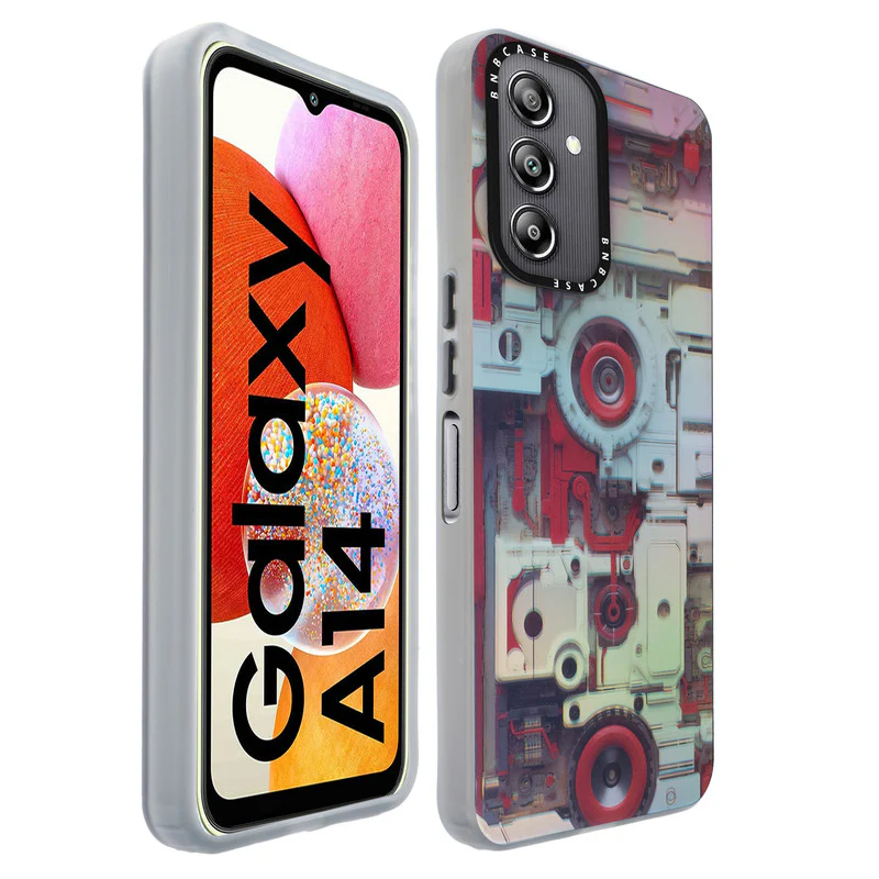 Rainbow Circuit Print Hard Case For Samsung A14 4G - Image 44