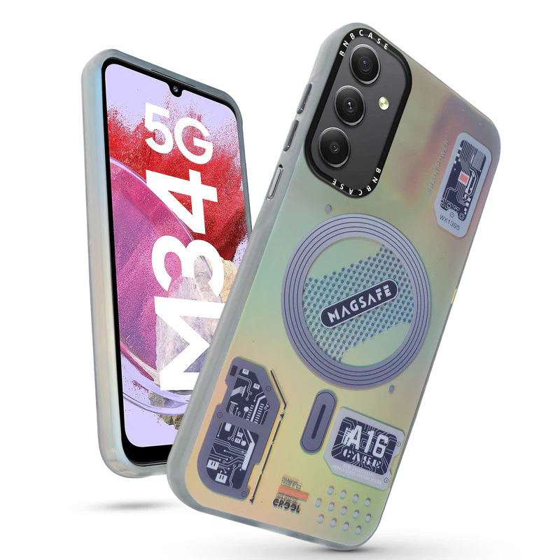 Rainbow Circuit Print Hard Case For Samsung M34 5G - Image 25