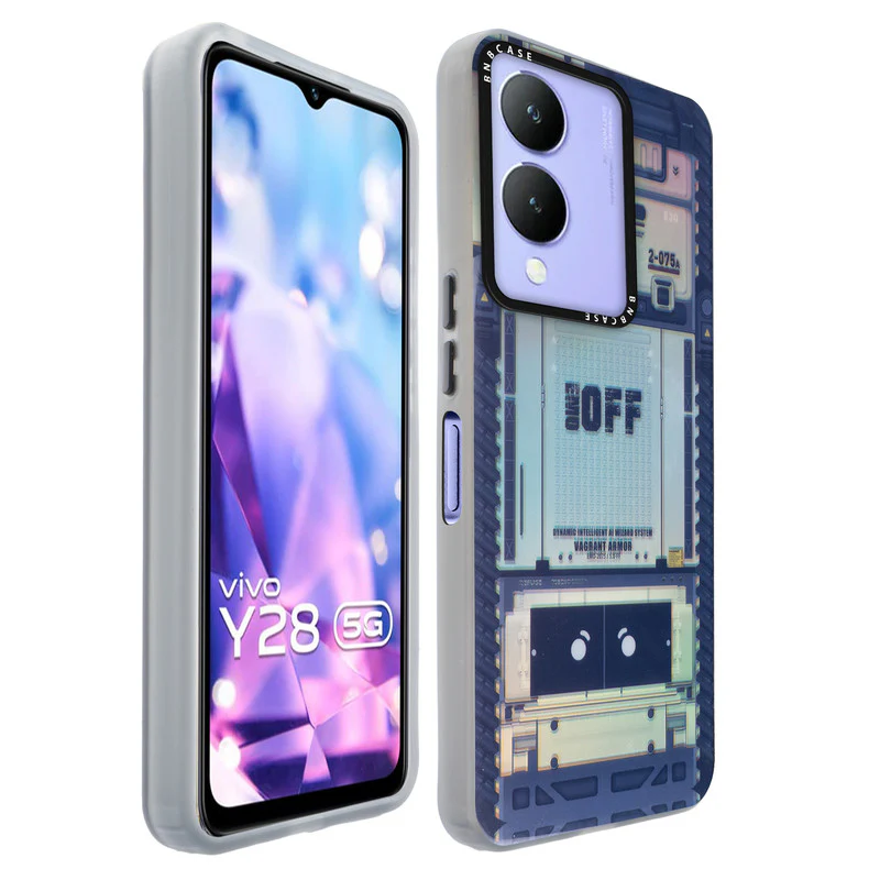 Rainbow Circuit Print Hard Case For Vivo Y28 5G - Image 12