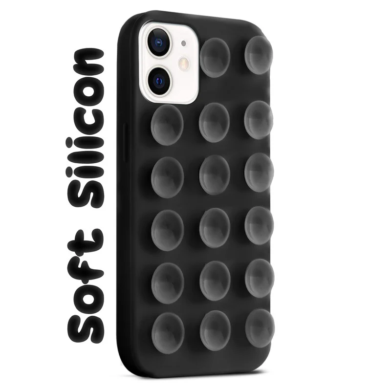 Glossy Colorful Liquid Silicone Comfort Grip Suction Case for Apple iPhone 11 with Soft Touch Matte Finish & Built in Suction Pads - Image 11