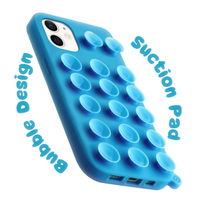 Glossy Colorful Liquid Silicone Comfort Grip Suction Case for Apple iPhone 11 with Soft Touch Matte Finish & Built in Suction Pads - Image 15