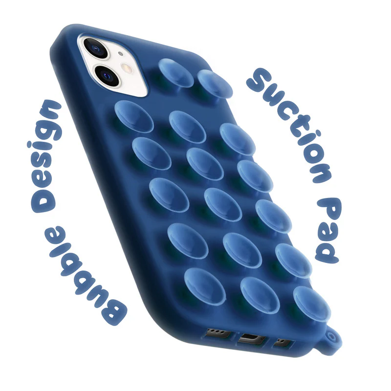 Glossy Colorful Liquid Silicone Comfort Grip Suction Case for Apple iPhone 11 with Soft Touch Matte Finish & Built in Suction Pads - Image 21