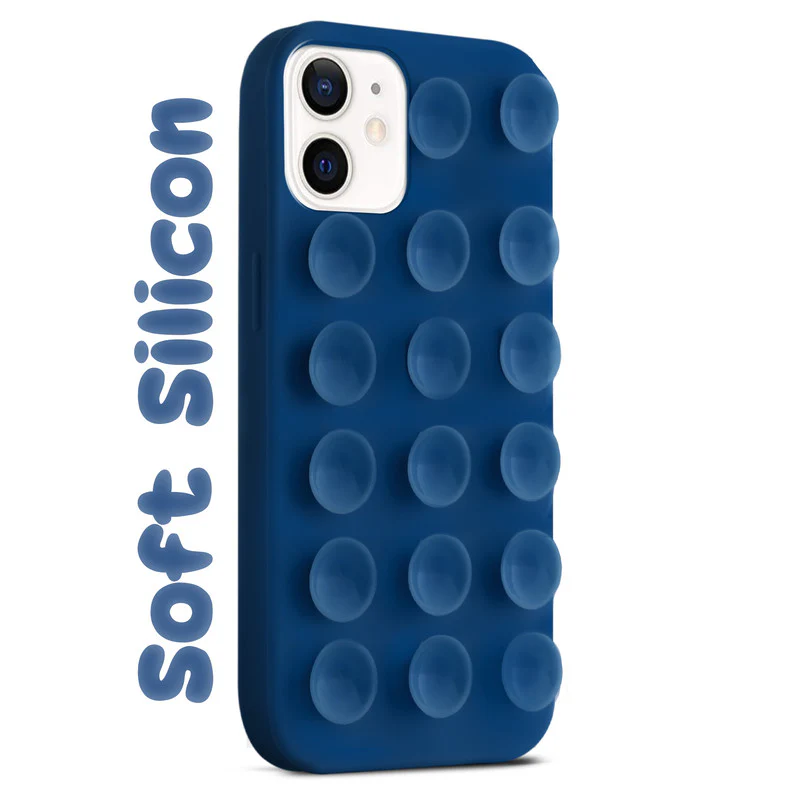 Glossy Colorful Liquid Silicone Comfort Grip Suction Case for Apple iPhone 11 with Soft Touch Matte Finish & Built in Suction Pads - Image 23