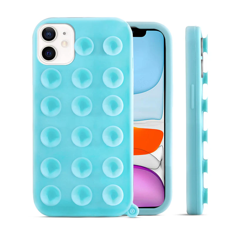 Glossy Colorful Liquid Silicone Comfort Grip Suction Case for Apple iPhone 11 with Soft Touch Matte Finish & Built in Suction Pads - Image 31