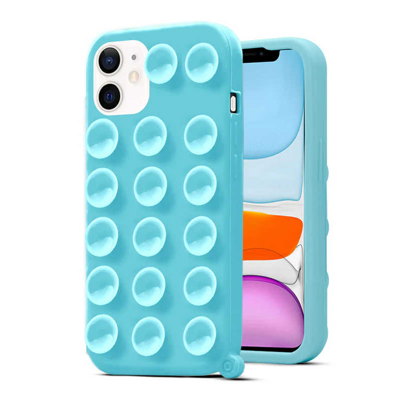 Glossy Colorful Liquid Silicone Comfort Grip Suction Case for Apple iPhone 11 with Soft Touch Matte Finish & Built in Suction Pads - Image 34