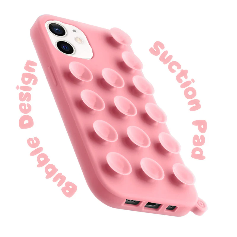 Glossy Colorful Liquid Silicone Comfort Grip Suction Case for Apple iPhone 12 with Soft Touch Matte Finish & Built in Suction Pads - Image 21