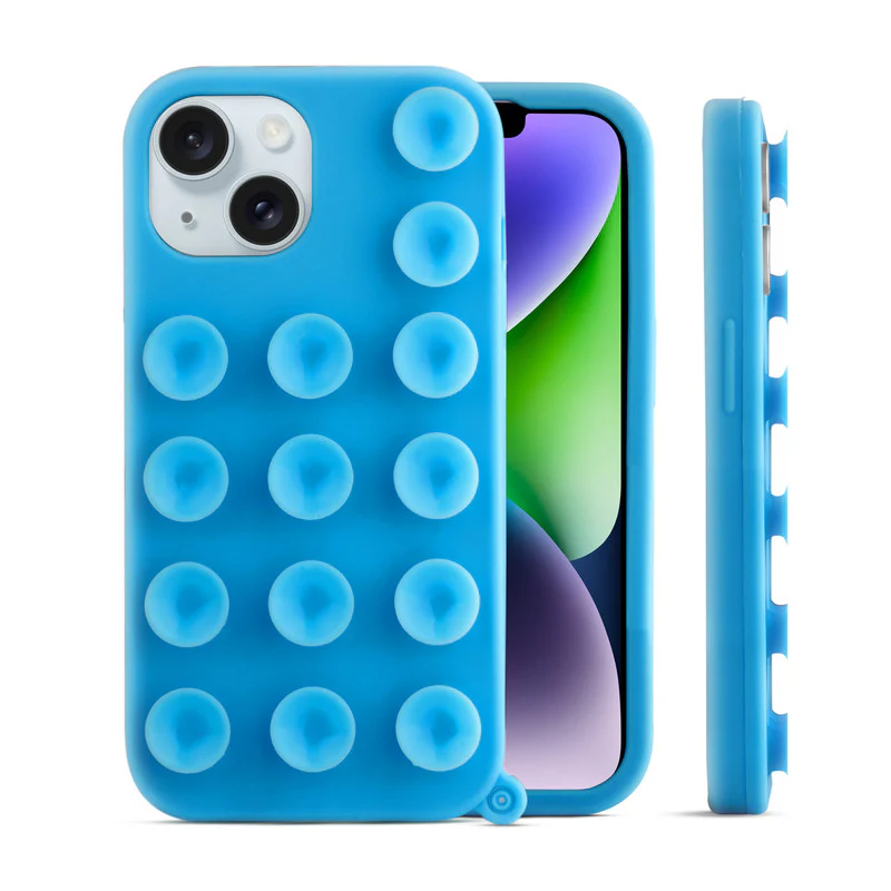 Glossy Colorful Liquid Silicone Comfort Grip Suction Case for Apple iPhone 14 Plus with Soft Touch Matte Finish & Built in Suction Pads - Image 13
