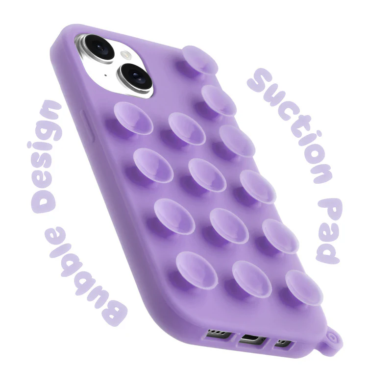 Glossy Colorful Liquid Silicone Comfort Grip Suction Case for Apple iPhone 14 Plus with Soft Touch Matte Finish & Built in Suction Pads - Image 3