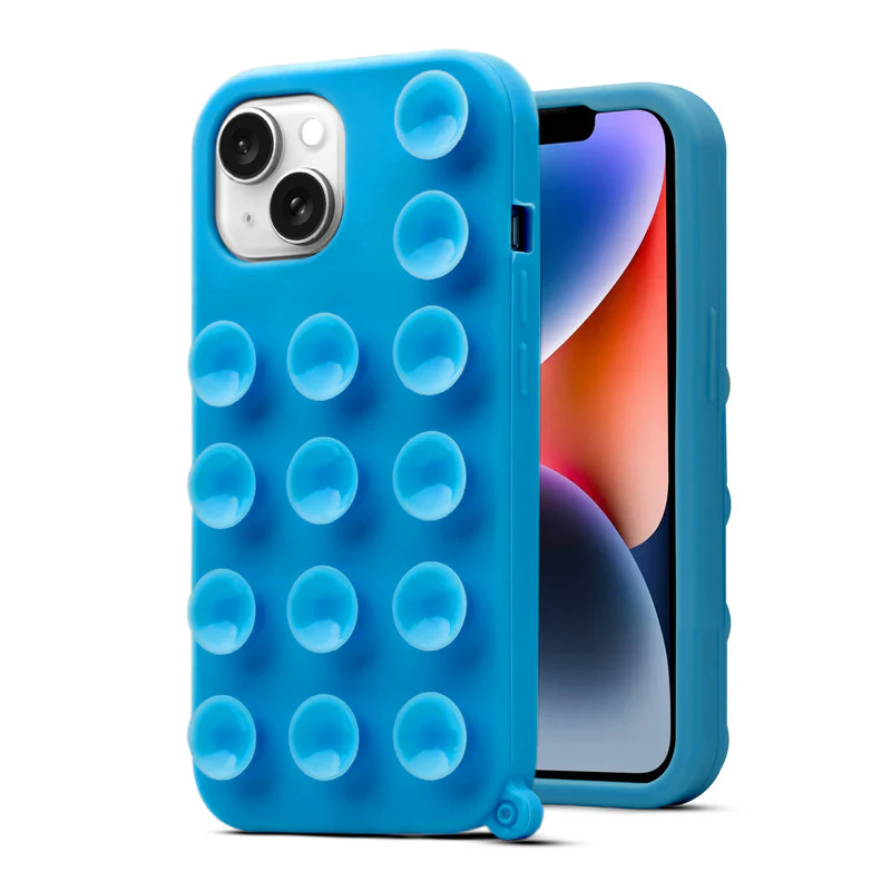 Glossy Colorful Liquid Silicone Comfort Grip Suction Case for Apple iPhone 14 with Soft Touch Matte Finish & Built in Suction Pads - Image 10