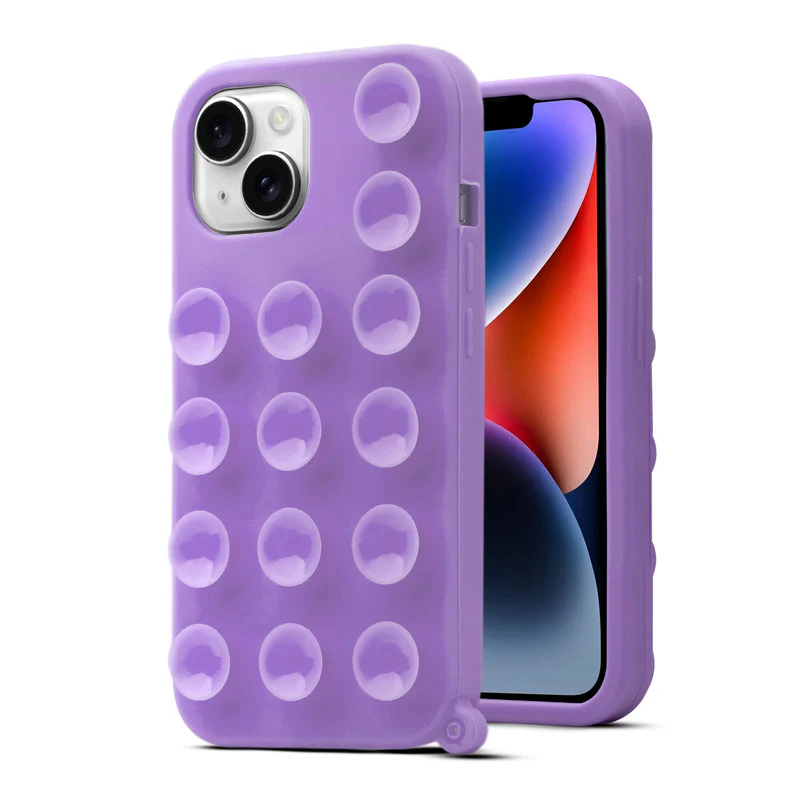 Glossy Colorful Liquid Silicone Comfort Grip Suction Case for Apple iPhone 14 with Soft Touch Matte Finish & Built in Suction Pads - Image 28
