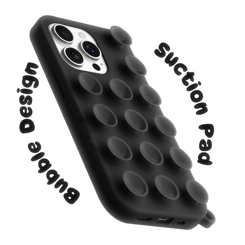 Glossy Colorful Liquid Silicone Comfort Grip Suction Case for Apple iPhone 15 Pro Max with Soft Touch Matte Finish & Built in Suction Pads - Image 9