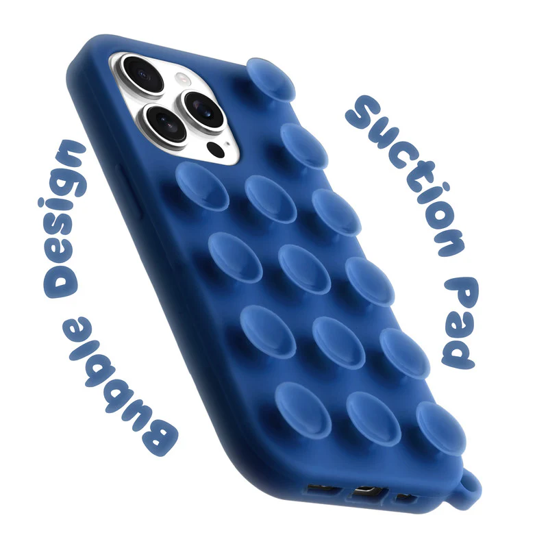 Glossy Colorful Liquid Silicone Comfort Grip Suction Case for Apple iPhone 15 Pro with Soft Touch Matte Finish & Built in Suction Pads - Image 21