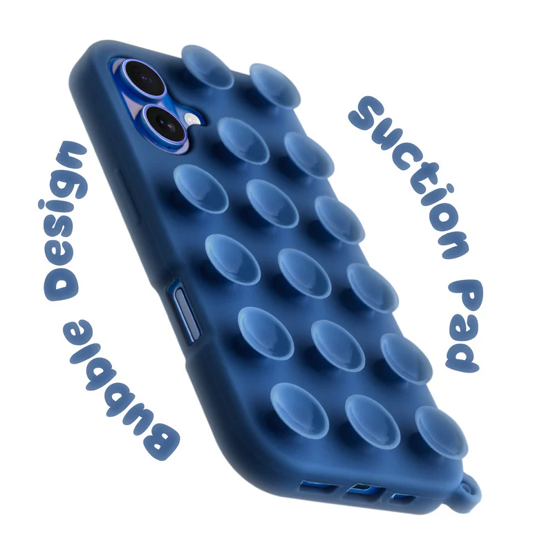 Glossy Colorful Liquid Silicone Comfort Grip Suction Case for Apple iPhone 16 Plus with Soft Touch Matte Finish & Built in Suction Pads - Image 15