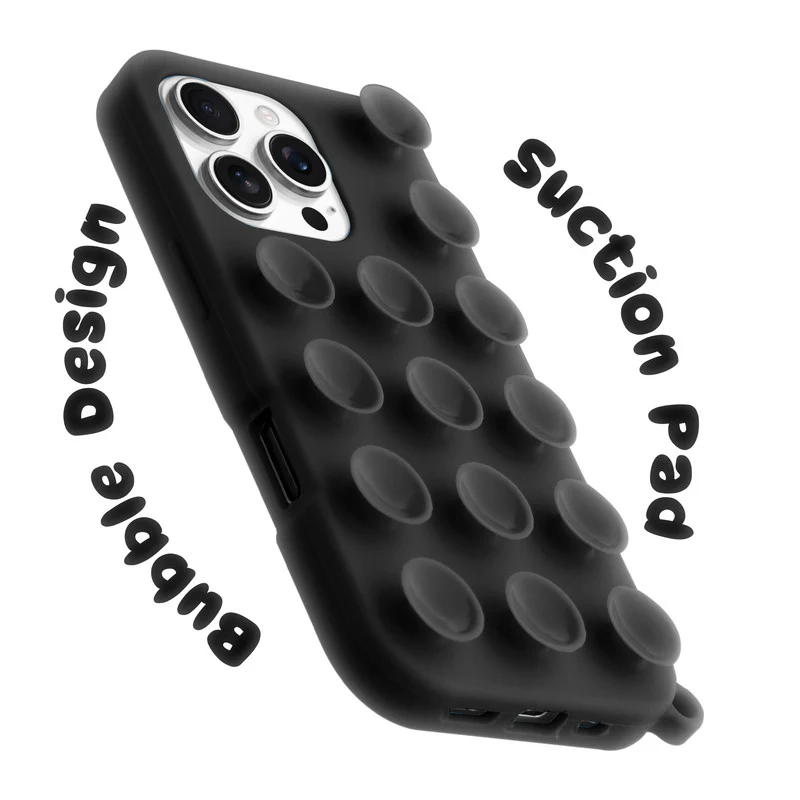 Glossy Colorful Liquid Silicone Comfort Grip Suction Case for Apple iphone 16 Pro Max with Soft Touch Matte Finish & Built in Suction Pads - Image 9
