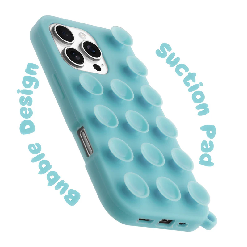 Glossy Colorful Liquid Silicone Comfort Grip Suction Case for Apple iPhone 16 Pro with Soft Touch Matte Finish & Built in Suction Pads - Image 33