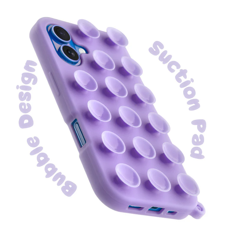 Glossy Colorful Liquid Silicone Comfort Grip Suction Case for Apple iPhone 16 with Soft Touch Matte Finish & Built in Suction Pads - Image 27