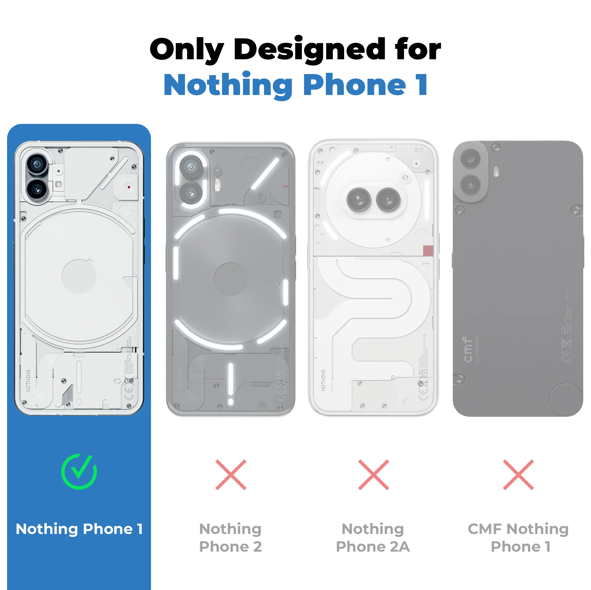Glossy Hard Wireless Charging Support Case Nothing Phone 1 - Image 26