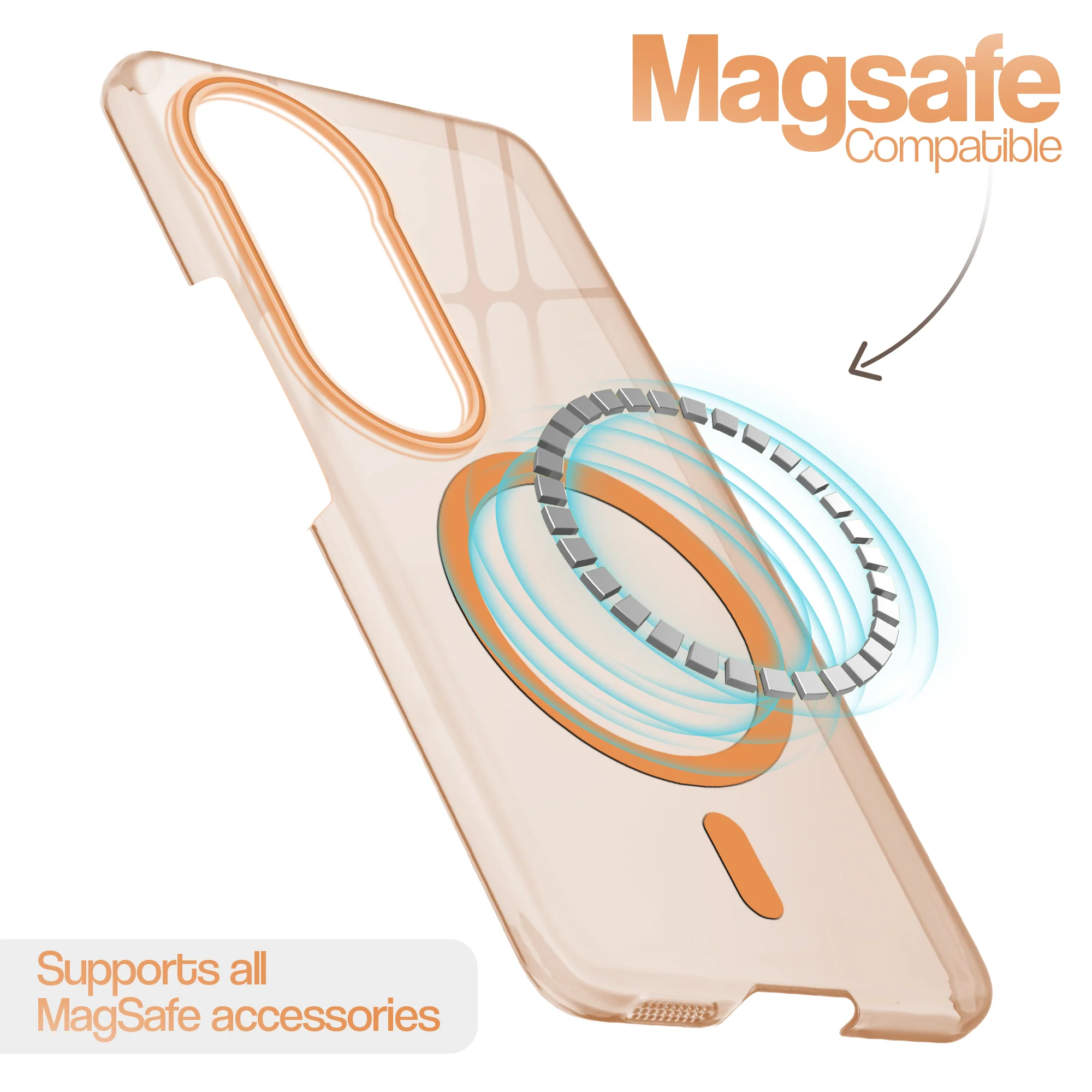 Glossy Hard Wireless Charging Support Case Vivo V40 Pro 5G - Image 3