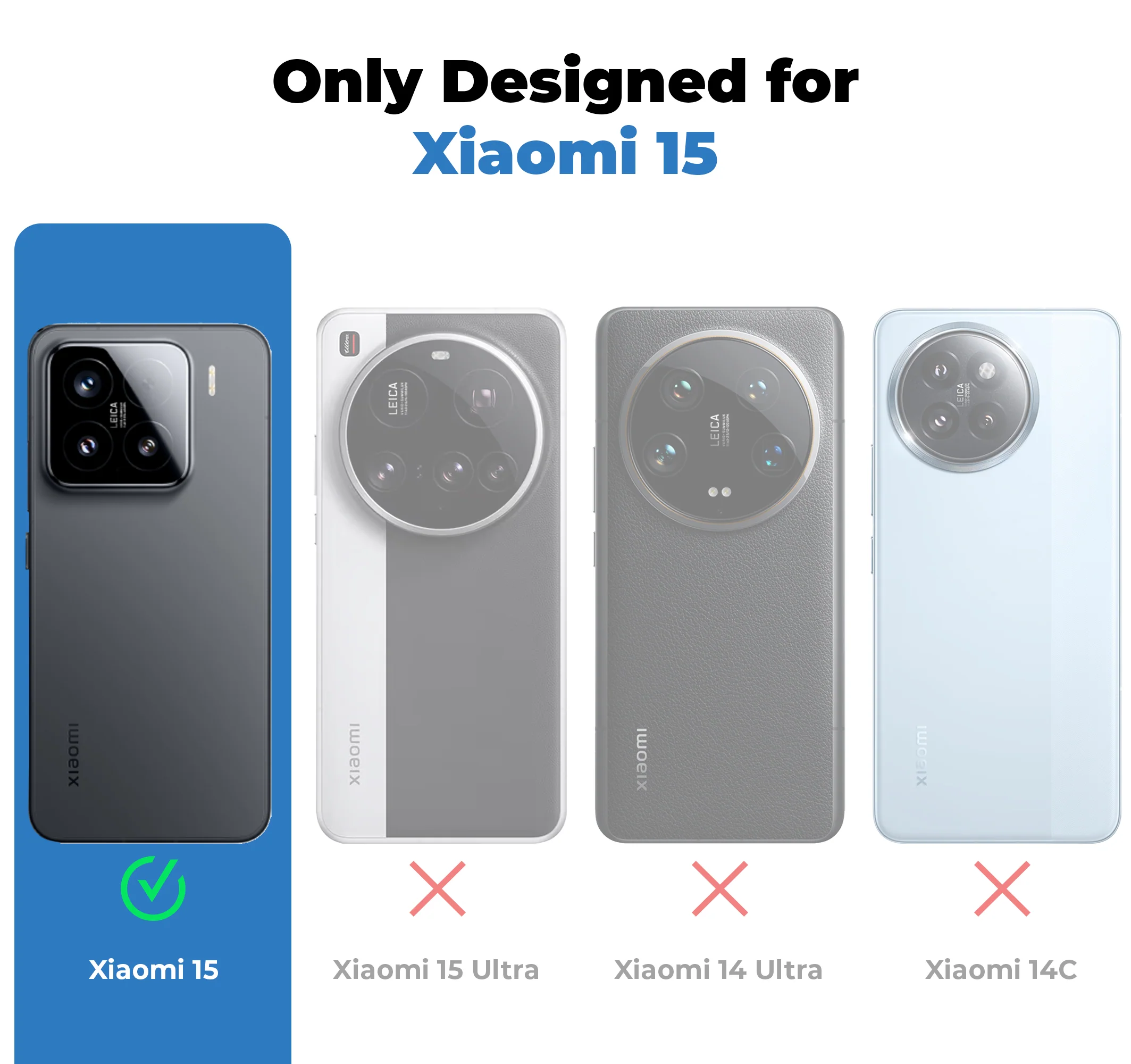 Glossy Hard Wireless Charging Support Case Xiaomi 15 5G - Image 2