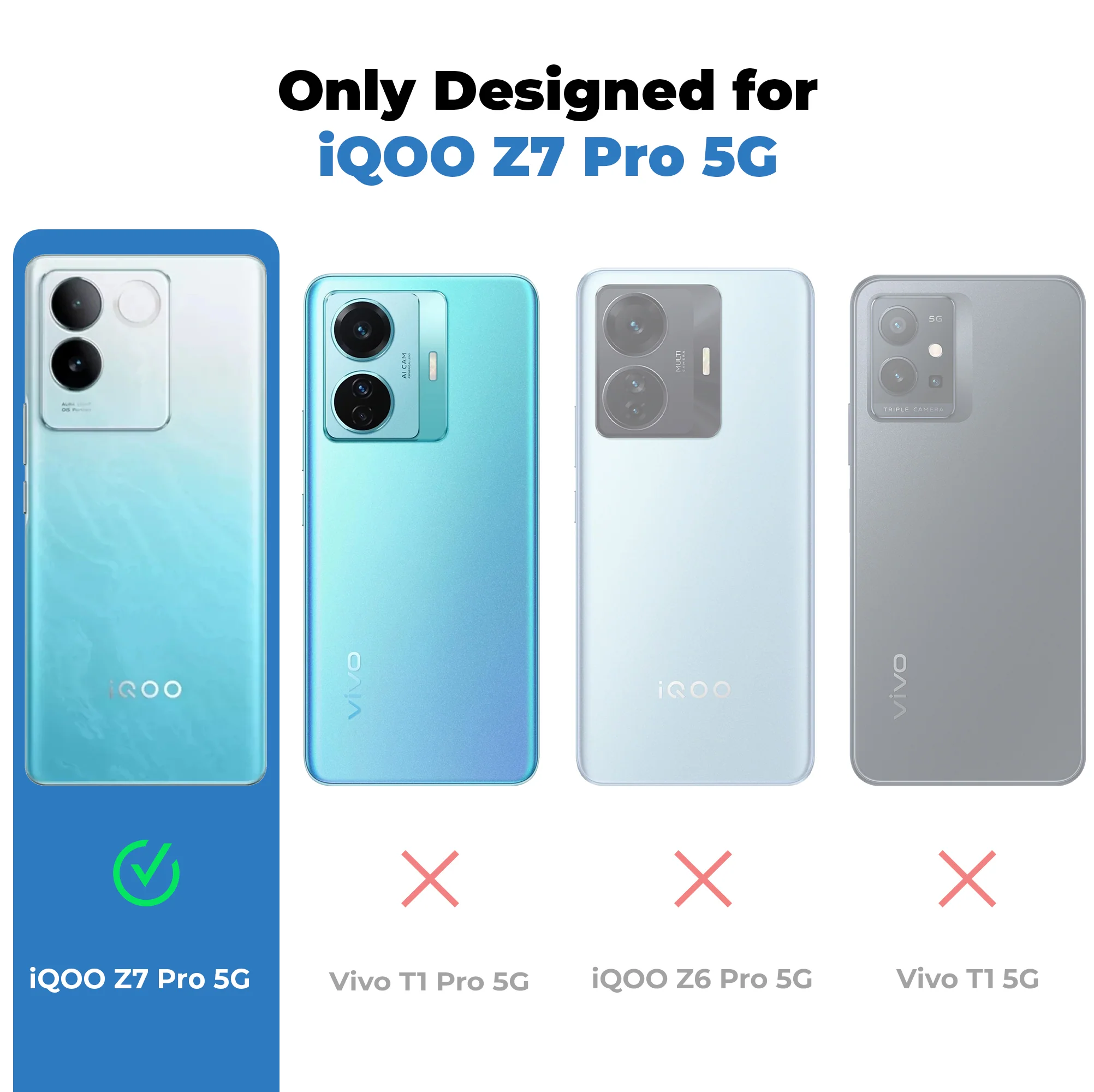 Glossy Hard Wireless Charging Support Case iQOO Z7 Pro 5G - Image 20