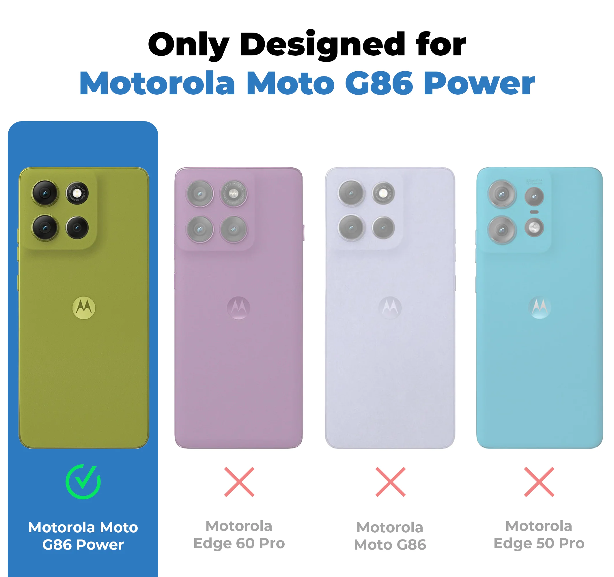 Glossy Hard Wireless Charging Support Case Motorola G86 Power 5G - Image 20