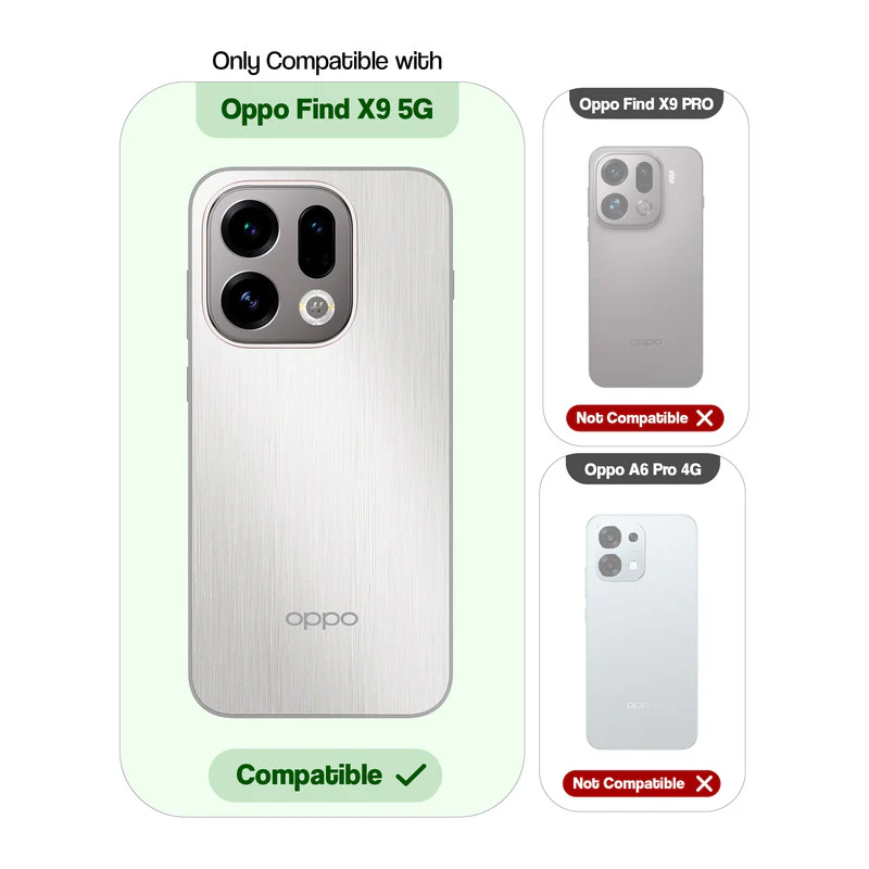 Glossy Hard Wireless Charging Support Case Oppo Find X9 5G - Image 2