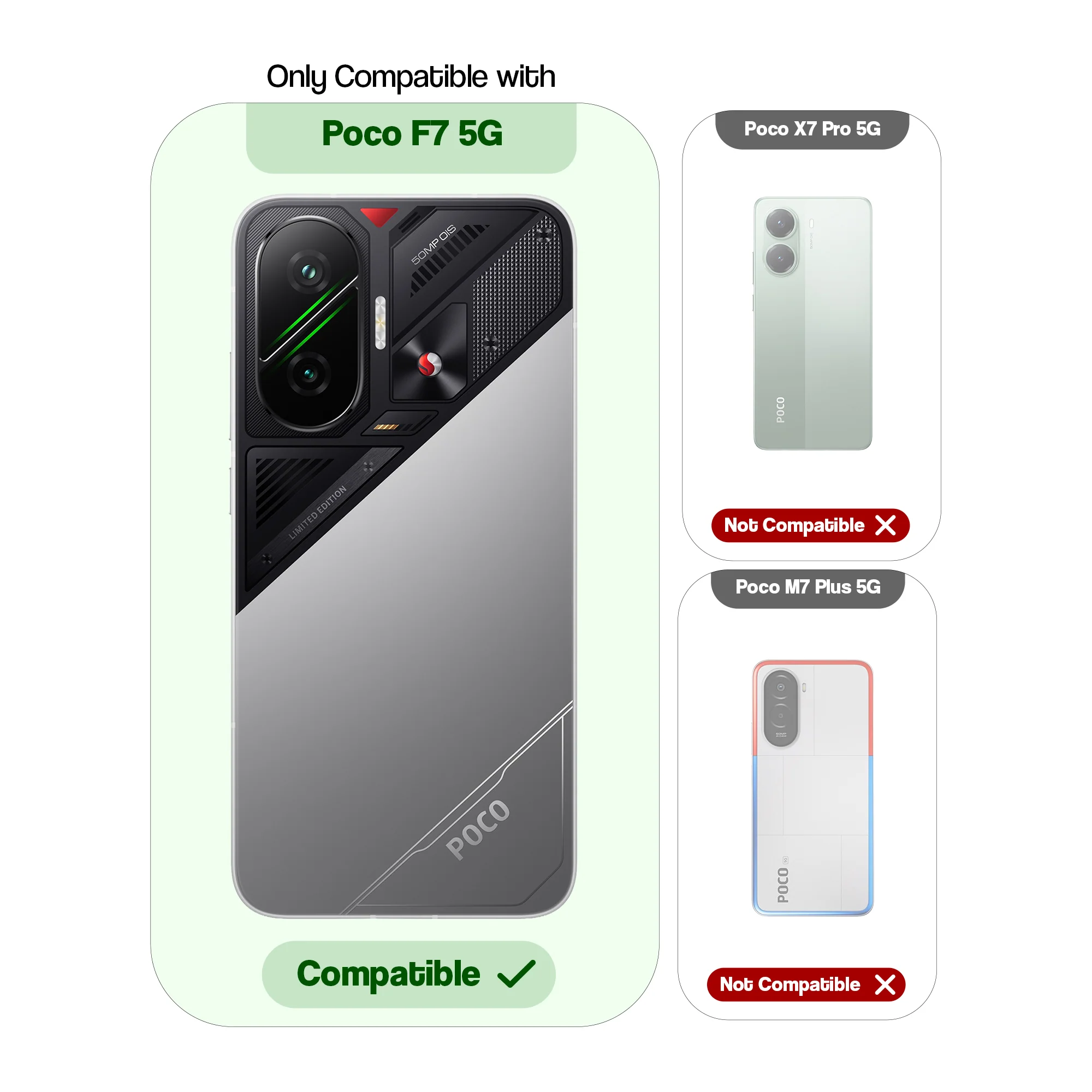 Glossy Hard Wireless Charging Support Case Poco F7 - Image 20