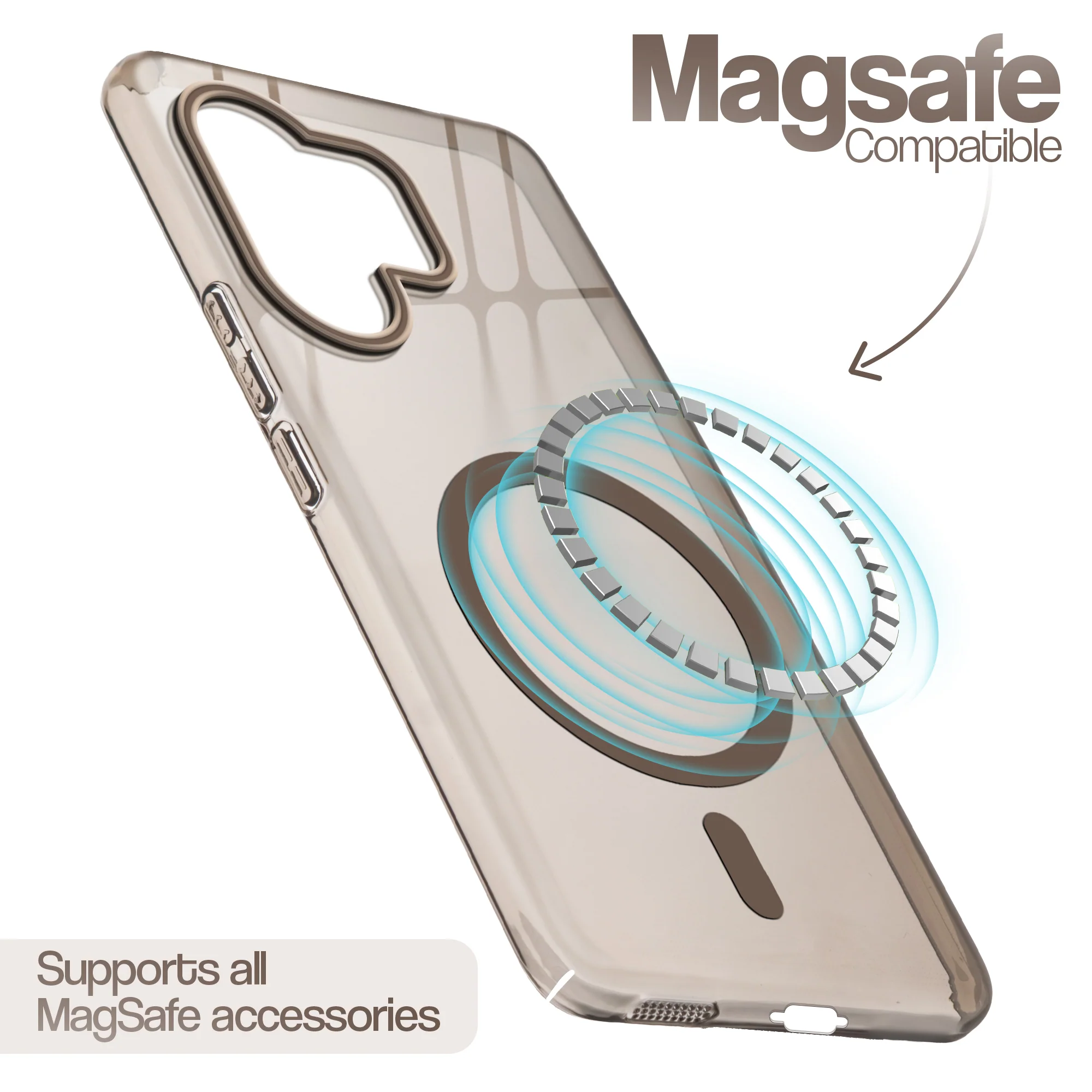 Glossy Hard Wireless Charging Support Case Vivo V60e 5G - Image 7