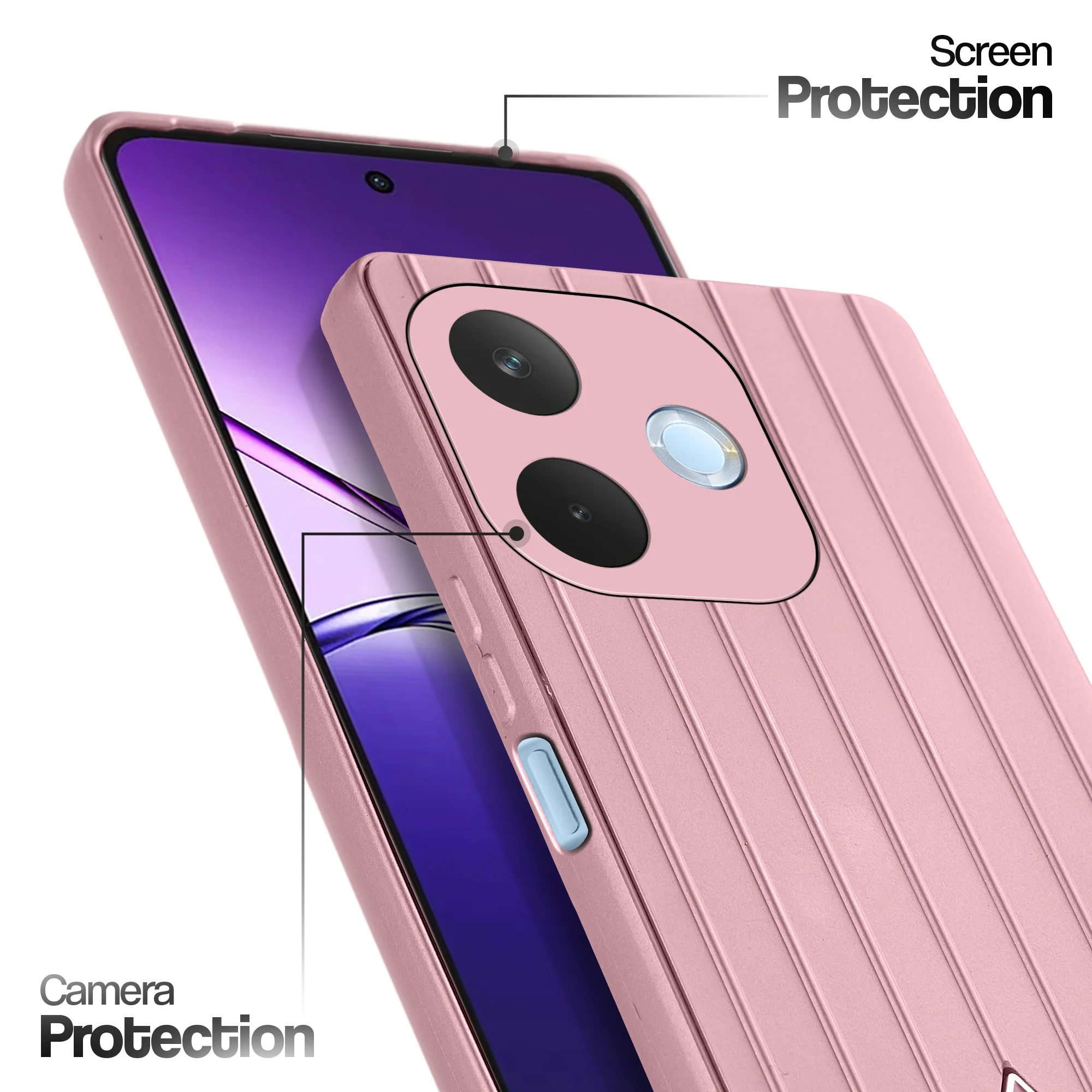Glossy Matte Line Texture Back Cover for Oppo A5 Pro 5G - Image 45