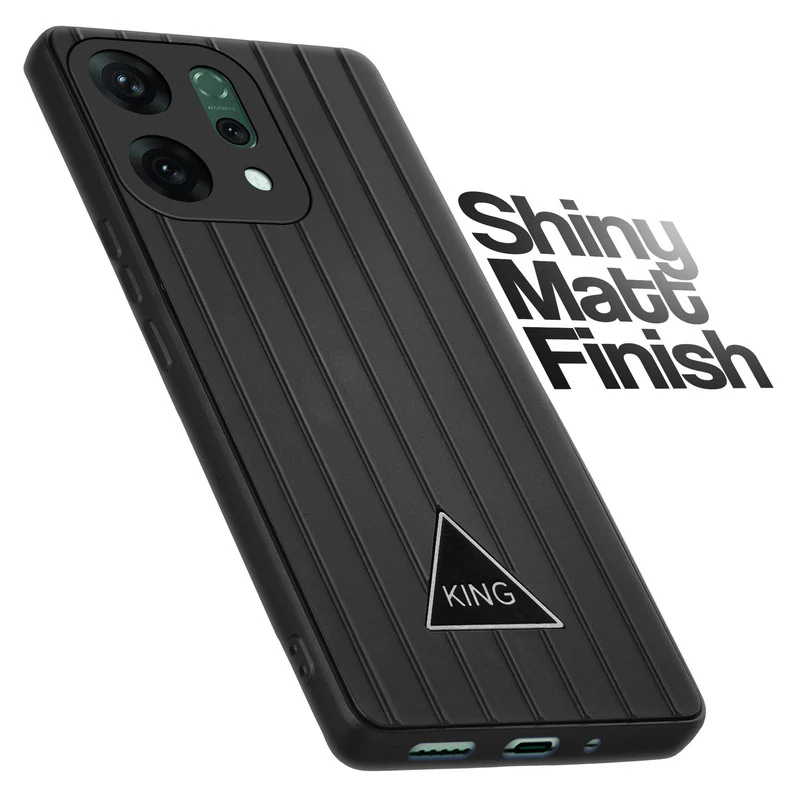 Glossy Matte Line Texture Back Cover for Oppo Reno 14 Pro 5G - Image 6
