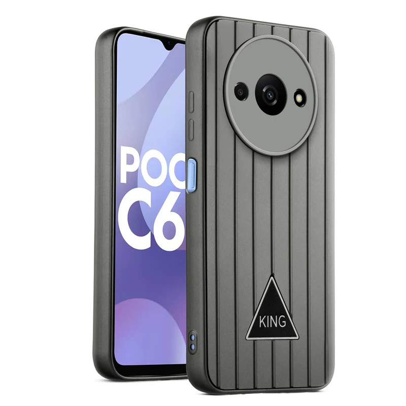 Glossy Matte Line Texture Back Cover for Poco C61 - Image 28