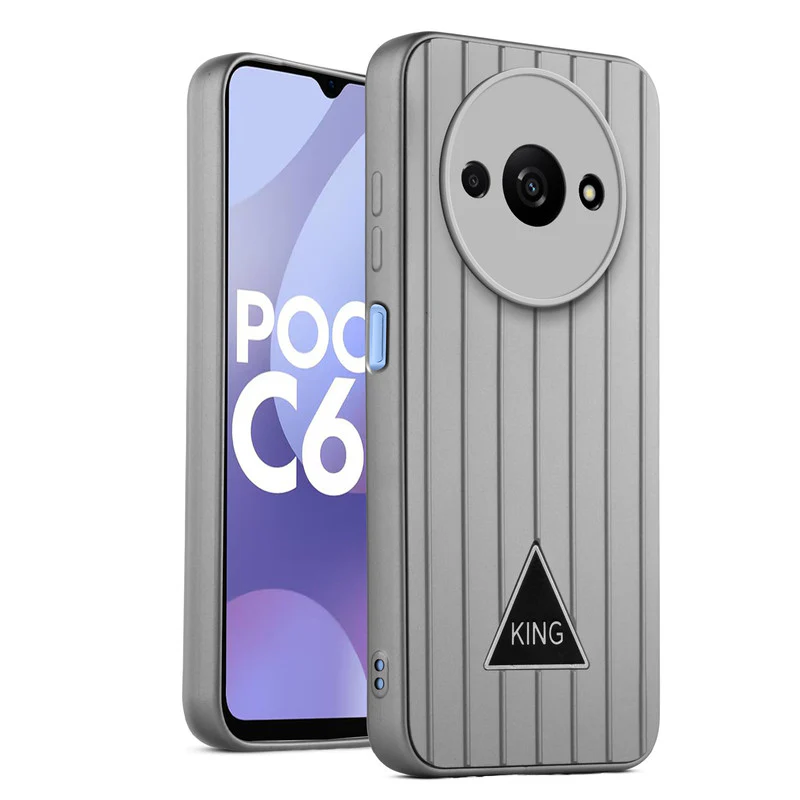 Glossy Matte Line Texture Back Cover for Poco C61 - Image 35