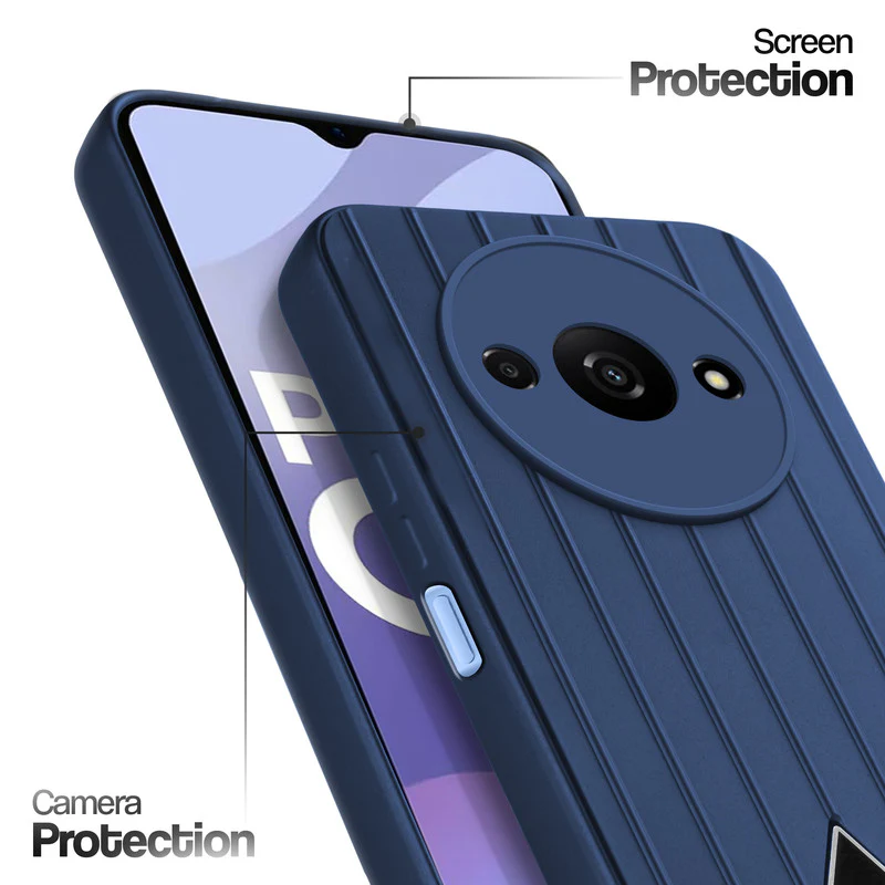 Glossy Matte Line Texture Back Cover for Poco C61 - Image 38