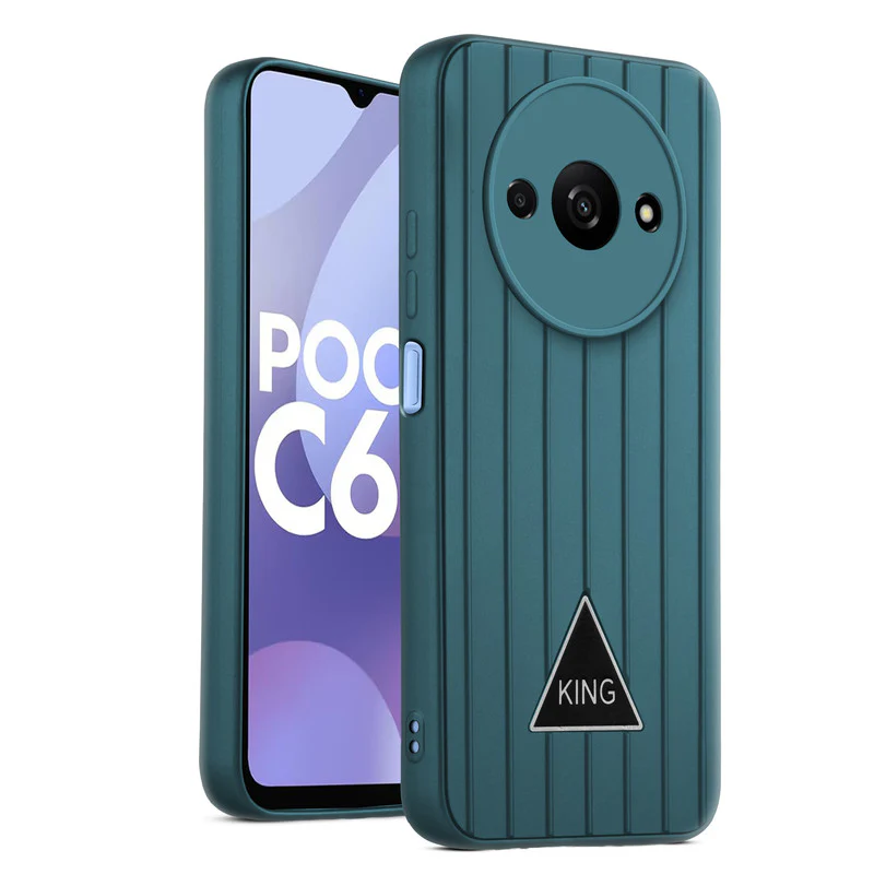 Glossy Matte Line Texture Back Cover for Poco C61 - Image 7