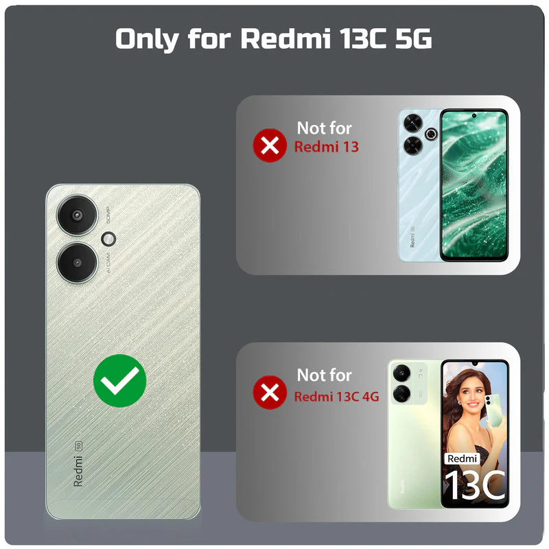 Glossy Matte Line Texture Back Cover for Redmi 13C 5G - Image 2