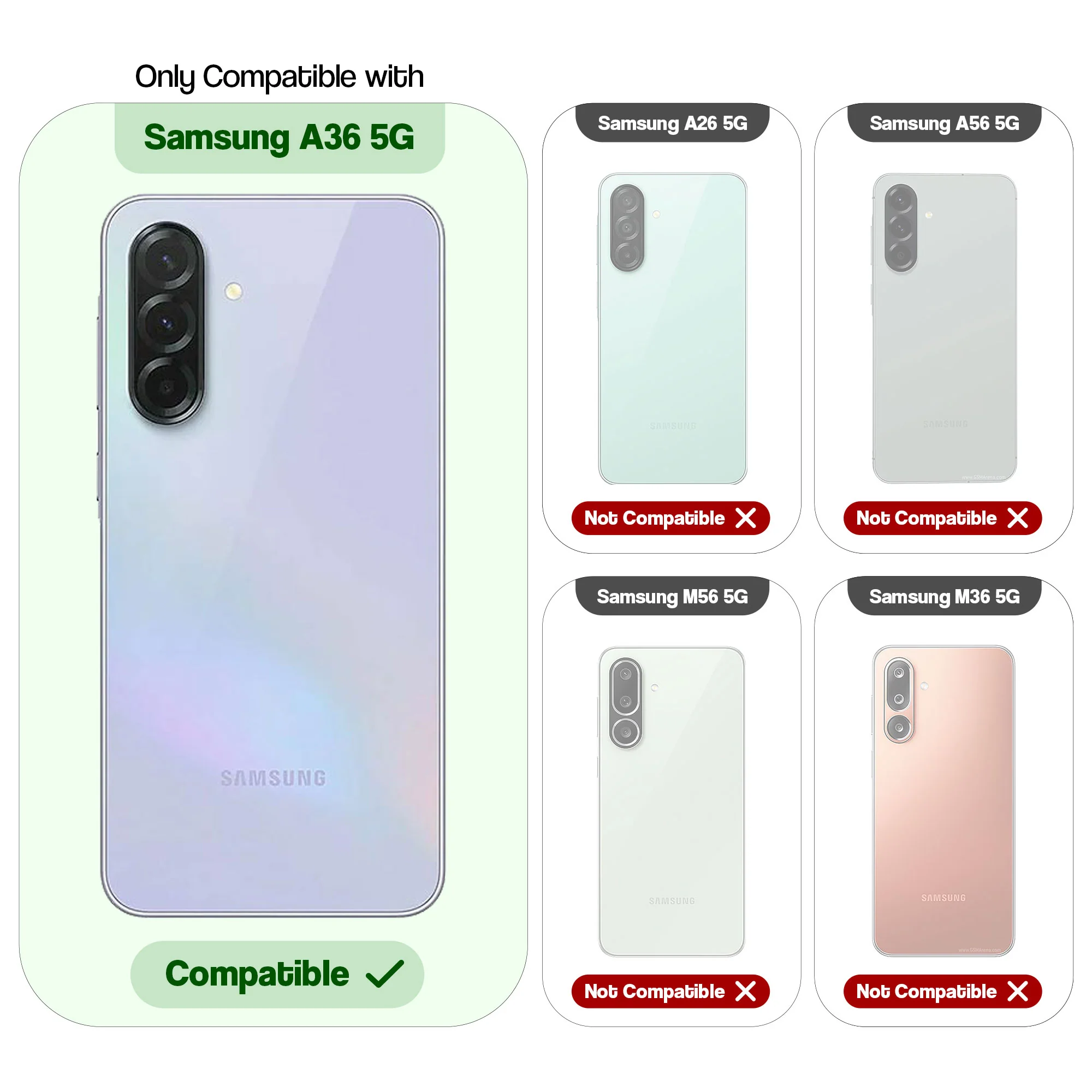Glossy Matte Line Texture Back Cover for Samsung A36 5G - Image 2