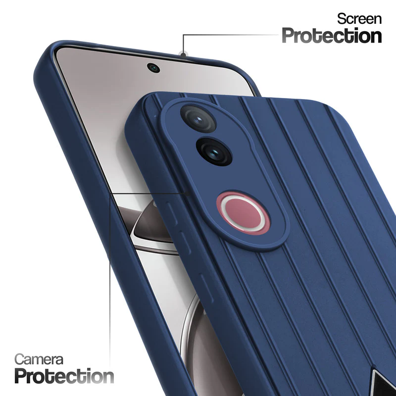 Glossy Matte Line Texture Back Cover for Vivo V50 5G - Image 38