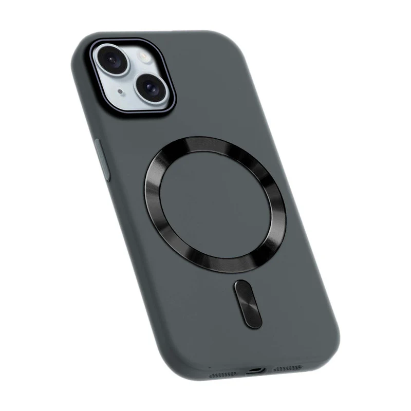 Hard Back Wireless Charging Support Case for Apple iPhone 15, Durable Design & Shiny Wireless Charging Support Ring - Image 12