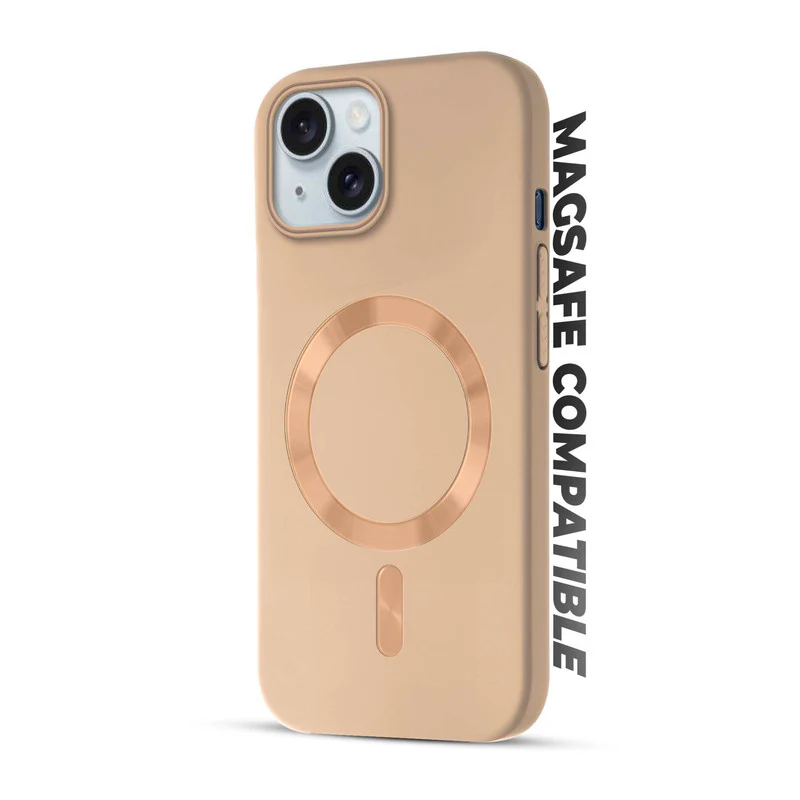 Hard Back Wireless Charging Support Case for Apple iPhone 15, Durable Design & Shiny Wireless Charging Support Ring - Image 15