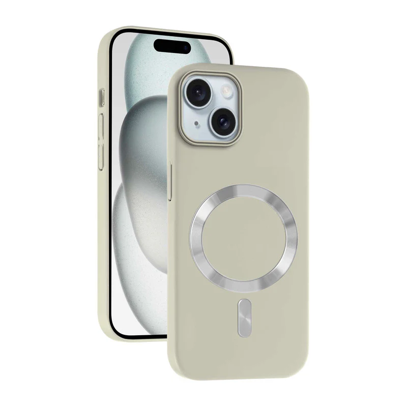 Hard Back Wireless Charging Support Case for Apple iPhone 15, Durable Design & Shiny Wireless Charging Support Ring - Image 19