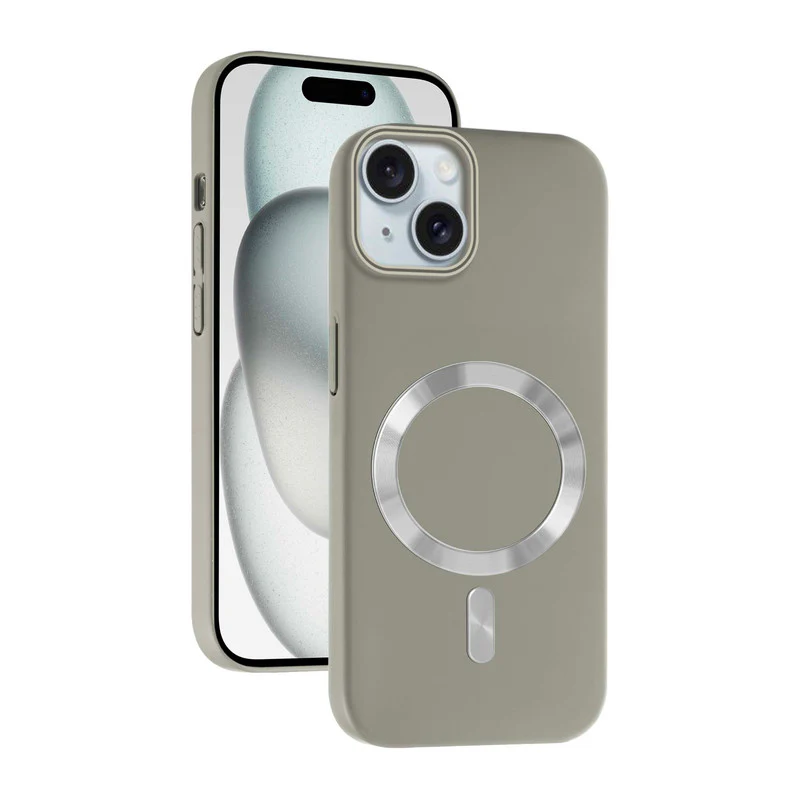 Hard Back Wireless Charging Support Case for Apple iPhone 15, Durable Design & Shiny Wireless Charging Support Ring - Image 25