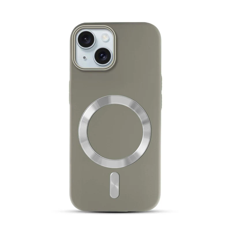 Hard Back Wireless Charging Support Case for Apple iPhone 15, Durable Design & Shiny Wireless Charging Support Ring - Image 28