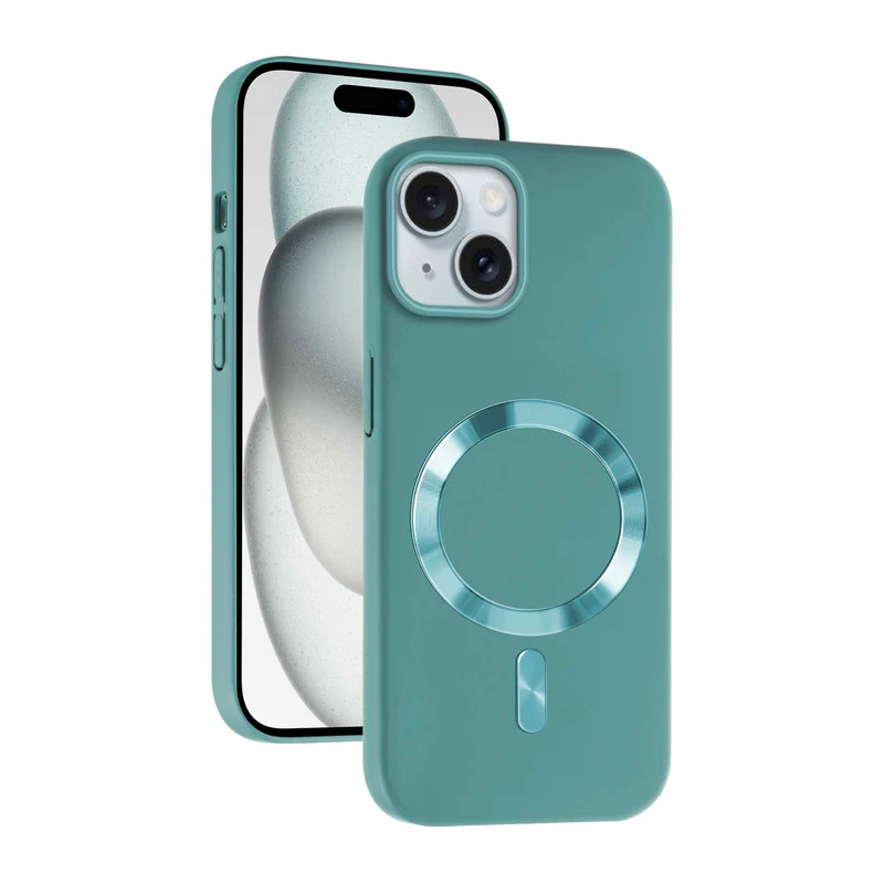 Hard Back Wireless Charging Support Case for Apple iPhone 15, Durable Design & Shiny Wireless Charging Support Ring - Image 31