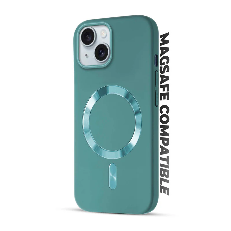 Hard Back Wireless Charging Support Case for Apple iPhone 15, Durable Design & Shiny Wireless Charging Support Ring - Image 33