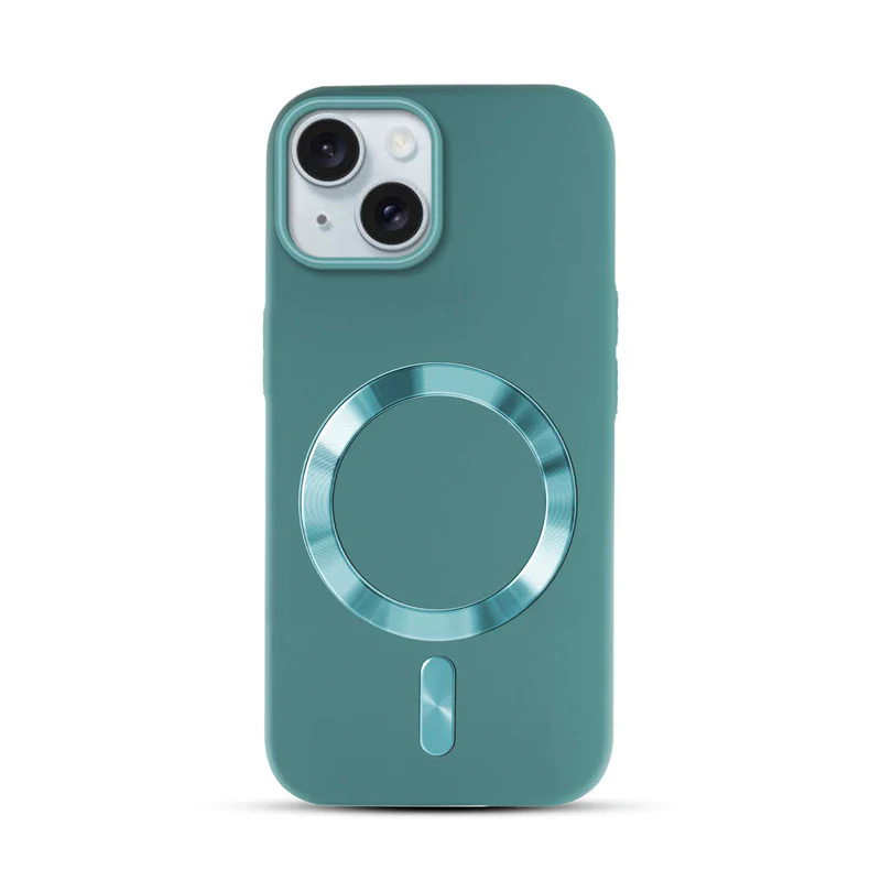 Hard Back Wireless Charging Support Case for Apple iPhone 15, Durable Design & Shiny Wireless Charging Support Ring - Image 34