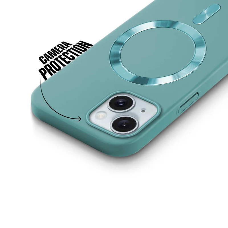 Hard Back Wireless Charging Support Case for Apple iPhone 15, Durable Design & Shiny Wireless Charging Support Ring - Image 35