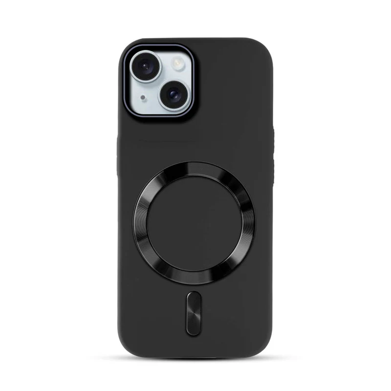 Hard Back Wireless Charging Support Case for Apple iPhone 15, Durable Design & Shiny Wireless Charging Support Ring - Image 4