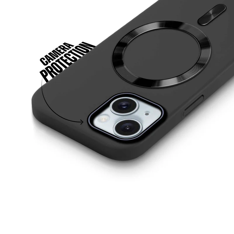 Hard Back Wireless Charging Support Case for Apple iPhone 15, Durable Design & Shiny Wireless Charging Support Ring - Image 5